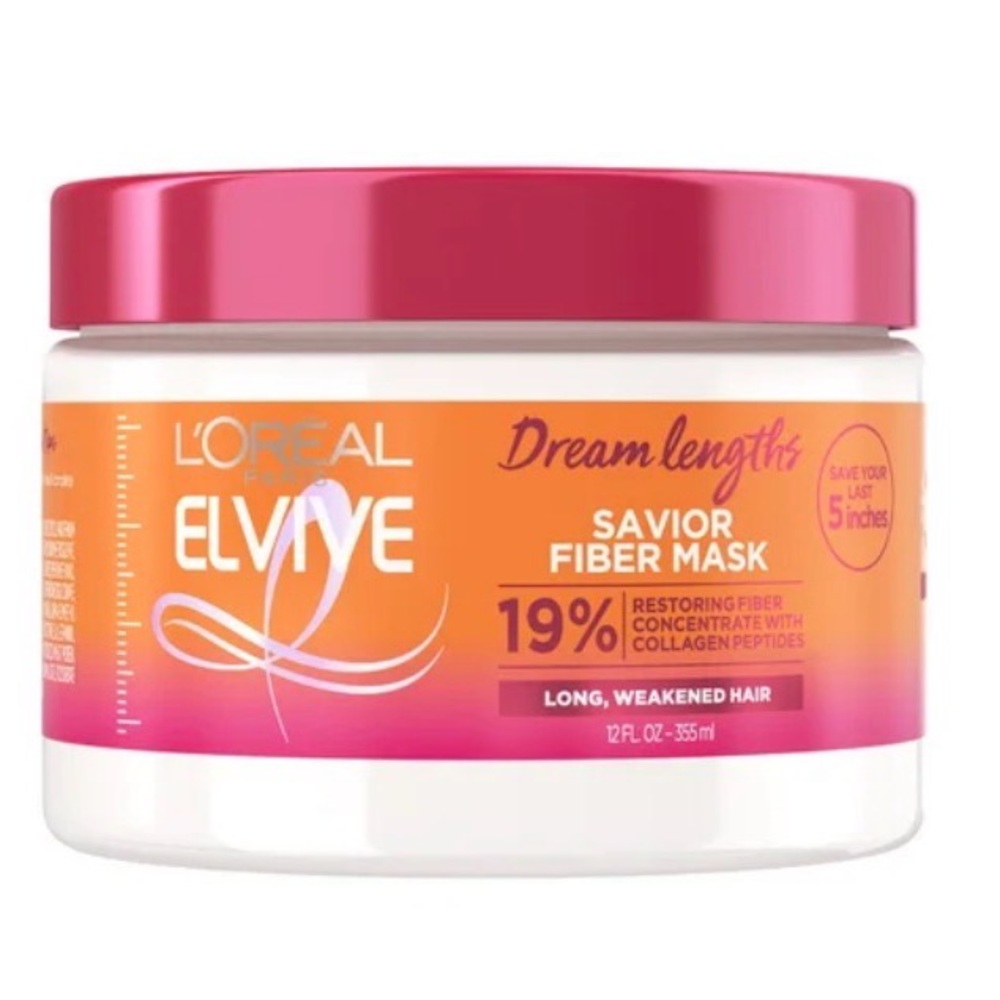 L'Oreal Elvive Savior Fiber Mask - Pink and White